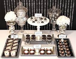 Dessert Table For The Black And Silver Holiday Party White Dessert Tables Christmas Dessert Table Black Dessert