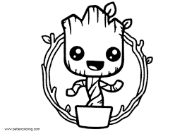 Generally, pop culture fans know baby groot without even going to see the movie, so it's easy to assume that their popularity in guardians of the galaxy but gunn has a very different story to tell us. Free Printable Baby Groot Coloring Pages Novocom Top