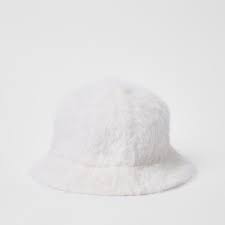 White Fluffy Bucket Hat Fluffy Bucket Hat Bucket Hat Fashion Bucket Hat