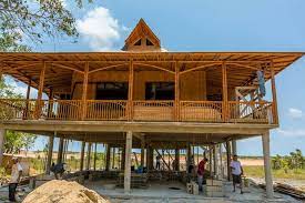 Belize Bamboo Building House On Stilts Bamboo House