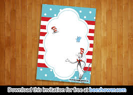 Free Dr Seuss Template For Your Baby Shower Invitations Download Hundreds Free Printable Birthday Invitation Templates