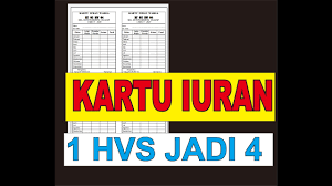 Blog permahan graha menganti rt29 rw09 bringkang menganti gresik. Cara Membuat Kartu Iuran 1 Hvs Isi 4 Youtube