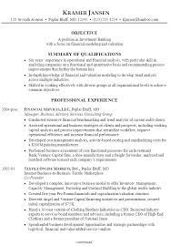 Resume Investment Banking Financial Modeling And Valuation Job Resume Samples Resume Examples Job Resume Examples