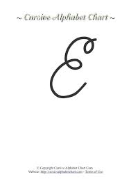 lowercase e in cursive cursive alphabet letter e uppercase