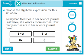 An algebraic expression is the combination of constant and variables. Interactive Math Lesson Writing Algebraic Expressions