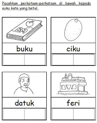Free printable bahasa malaysia worksheet. Bahasa Malaysia Prasekolah Latihan Suku Kata Preschool Learning Activities Preschool Activities Preschool Writing