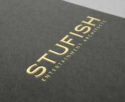 Gold Foil Emboss Cover Of Stufish Brand Book Embossed Logo Fashion Branding D Lettering