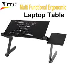Multi Functional Ergonomic Foldable Laptop Stand Come With Usb Cooler And Mouse Pad Portable Laptop Mesa Laptop Stand Pc Desk Portable Laptop