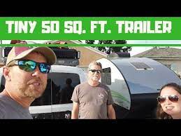 Tiny 50 Sq Ft Aliner Ascape Travel Trailer With A Unique Bathroom Youtube Travel Trailer Unique Bathroom Van Life