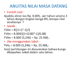 Yayasan tersebut harus melunasi pinjamannya dalam waktu 5 tahun setiap akhir tahun. 10 Contoh Soal Anuitas Matematika Dan Jawabannya Kumpulan Contoh Soal