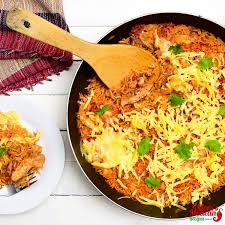 One Pan Mexican Chicken Rice Recipe Recipe Mexican Chicken And Rice Mexican Chicken Chicken Rice