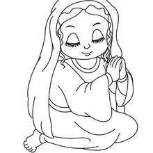 Virgen Maria Para Colorear
