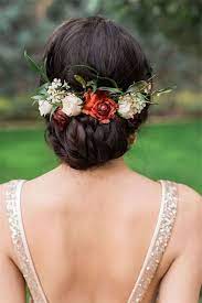 18 Wedding Updo Hairstyles With Greenery Decorations Weddinginclude Fall Wedding Hairstyles Elegant Wedding Hair Summer Wedding Hairstyles