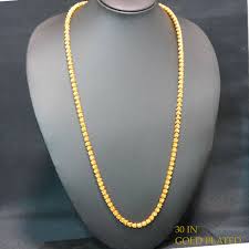 A long necklace tends to overwhelm a smaller frame. Kapa Gold Plated Chain Necklace Indian Style Real Gold 30in Long Jewelry Ebay