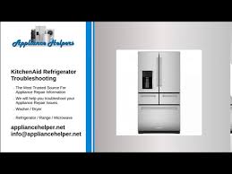 In order to keep the refrigerator cool, try to get make sure your refrigerator has been connected to a water supply and the supply shutoff valve is turned on. Kitchenaid Refrigerator Troubleshooting Youtube