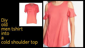 This means you can make all sorts of designs by just cutting and even more simple changes with hand sewing. No Sew Diy Convert Mens Old T Shirt Into Cold Shoulder Crop Top Hindi