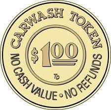 Free shipping for many products! 1 Car Wash Token Design No Cash Value Tokensdirect