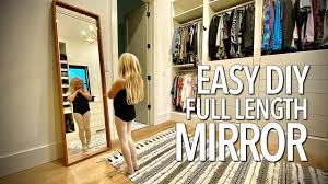Large handcrafted 'furrow' oak framed mirror. Easy Diy Full Length Mirror Frame Youtube
