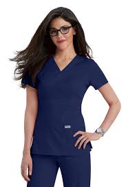Why wear scrubs when you can wear grey's anatomy by barco scrubs? 100 Scrub Top Women S Jr Fit Mock Wrap 25 5 Length Grey S Anatomy By Barco 4153uprn Central Uniforms