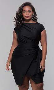 Plus Size Mock Wrap Short Wedding Guest Dress Short Wedding Guest Dresses Plus Size Party Dresses Wedding Guest Dress