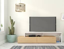 This tv unit is made from 19mm plywood and the top and drawer fronts are laminated oak panels. Tonik Collection Features A 72 Inch Tv Stand That Boasts A Modern Style