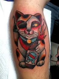 If anything, that third tattoo put me back into the bad luck area. Bad Luck Maneki Neko By Chelsea Jane At Saints And Sinners Tattoo In Garden Grove Ca Chelseajane Com Tattoos Tattoo You Portrait Tattoo
