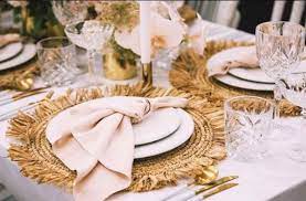 Rattan Charger Blush Napkin Table Google Search Boho Chic Wedding Decor Charger Plates Wedding Rattan Charger