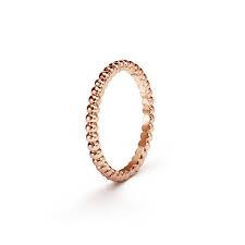 Perlée pearls of gold戒指，小型款式18K 玫瑰金- Van Cleef & Arpels