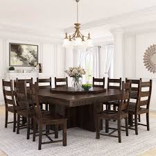 Modern Pioneer Solid Wood Lazy Susan Pedestal Dining Table Chair Set In 2020 Pedestal Dining Table Dining Table Chairs Dining Table