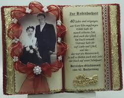 Deko Buch Rubinhochzeit Fur Foto 40 Hochzeitstag In 2020 Rubinhochzeit Rubinhochzeit Spruche Diamantene Hochzeit