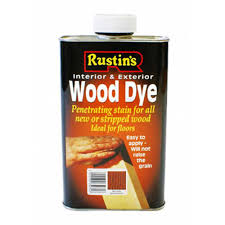Rustins Wood Dye 1 Litre Brown Mahogany Oil Based Wood
