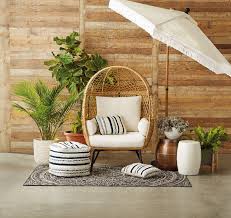 Better Homes And Gardens Ventura Boho Stationary Wicker Egg Chair Walmart Com In 2020 Boho Patio Outdoor Furniture Collections Better Homes And Gardens