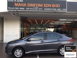Interest rate based on 2.47%. Honda City 1 5 A 2017 Dark Grey Maha Simfoni Kereta Sewa Car Rental Service In Selangor