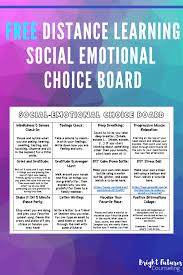 Social Emotional Choice Board Free Download Bright F Social Emotional Learning Activities Social Emotional Learning Middle School Social Emotional Activities