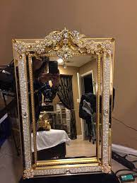 Pin By Sumadhi Spa Consulting By Teri On Bling For Your Home Made To Order On Etsy Homeoftherhinestone Rhinestone Mirror Mirror Decor