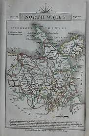 Wales is bordered by england in the east; Original Antique Map North Wales Anglesey Cardigan Bay John Cary 1819 Ebay