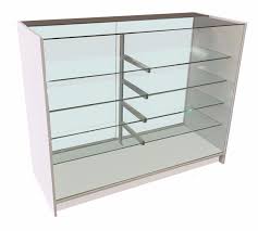 Glass Display Counter With Half Glass Top An Elegant Retail Glass Cabinet With Full Gl Glass Shelves In Bathroom Glass Shelves Kitchen Floating Glass Shelves