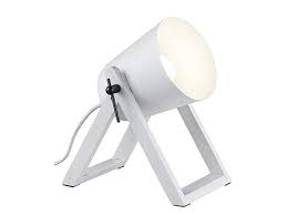 Reality, Lampe de table, Marc, Metale, blanc mat, Corps: Bois naturel,  blanc mat, 1xE27, max.25,0 W : Amazon.com.be: Bricolage