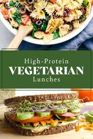 21 Balanced Lunch Ideas With A Ton Of Protein And No Meat In 2020 Vegetarian Lunch Vegetarian Recipes Lunch High Protein Vegetarian Recipes