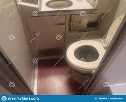 sink in bathroom on train stock photo