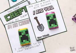 As promised, here are the free printables for a minecraft party. Free Printable Minecraft Valentines Over The Big Moon