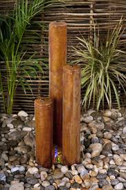 2ft 9in 85cm Corten Steel Three Tiered Tubes Water Feature With Led Lights By Ambiente 139 99 Cortenstahl Led Beleuchtung Gartenbrunnen