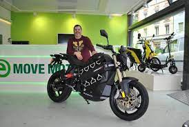 gianni sentina of emove motors of zurich switzerland hall of fame rider gianni