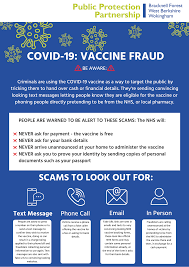 The pfizer vaccine is free and available to everyone aged 16 and over. Covid 19 Vaccine Scams Poster Ppp