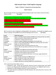 Using the aqa 2017 paper to model a grade 6 and grade 9 response. Aqa English Language Sample Paper 2a Mark Scheme Irony Cognitive Science