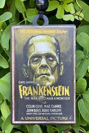 Universal Monsters Halloween Ornaments: Handmade Wooden Movie Poster Charms 