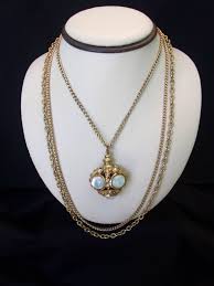 Goldette Ny Victorian Revival Moonstone Glass Cabochon Crown Etsy Stacked Necklaces Crystal Necklace Pendant Sale Necklace