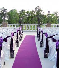 Purple Wedding Ceremony Rose Petals Aisle Runner Wedding Wedding Aisle Church Wedding Decorations