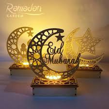 Check spelling or type a new query. Qfu Led Light Happy Eid Mubarak Ramadan Wooden Eid Mubarak Decoration For Home Moon Islam Mosque Muslim Hanging Pendant Supplies Party Diy Decorations Aliexpress