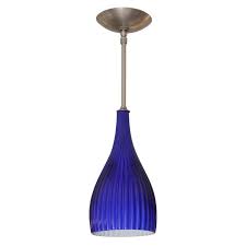 Cobalt Blue Ribbed Murano Pendant With Nickel Hardware Chandelier Pendant Lights Cobalt Blue Kitchens Nickel Hardware